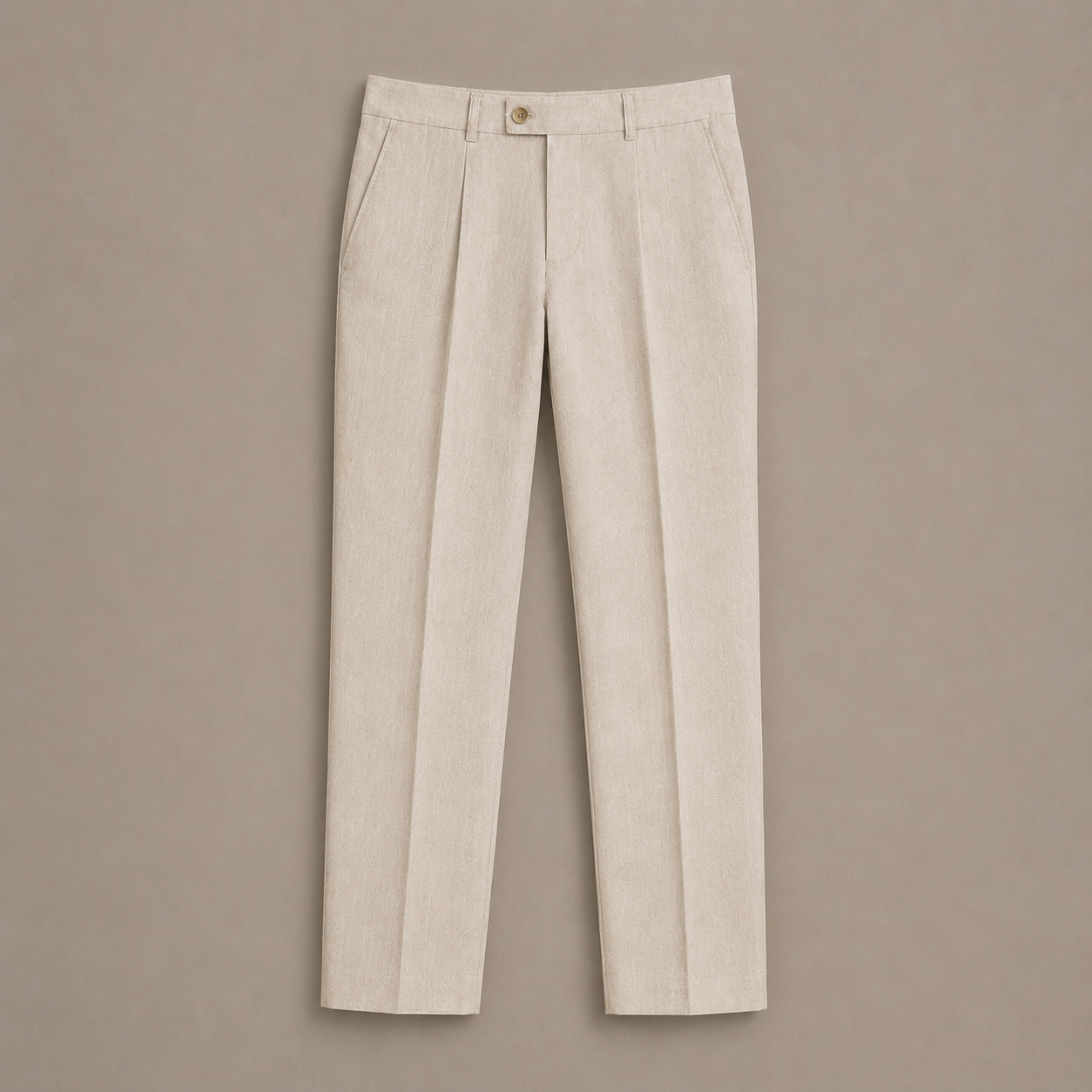 Ivory Linen Trousers