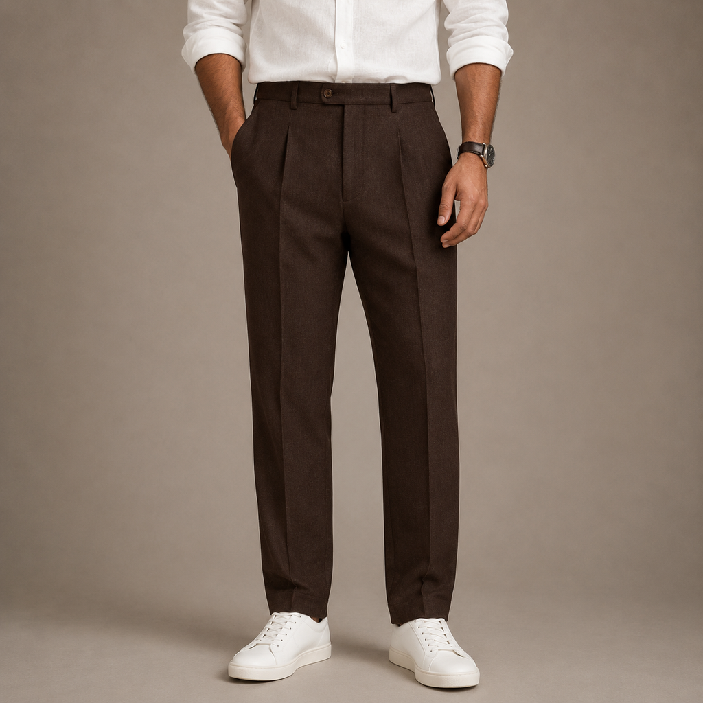 Brown Linen Trousers