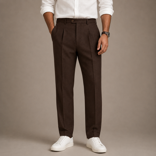 Brown Linen Trousers
