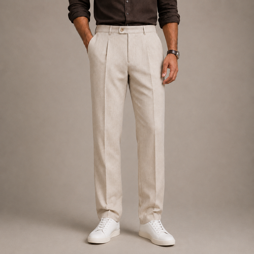 Ivory Linen Trousers