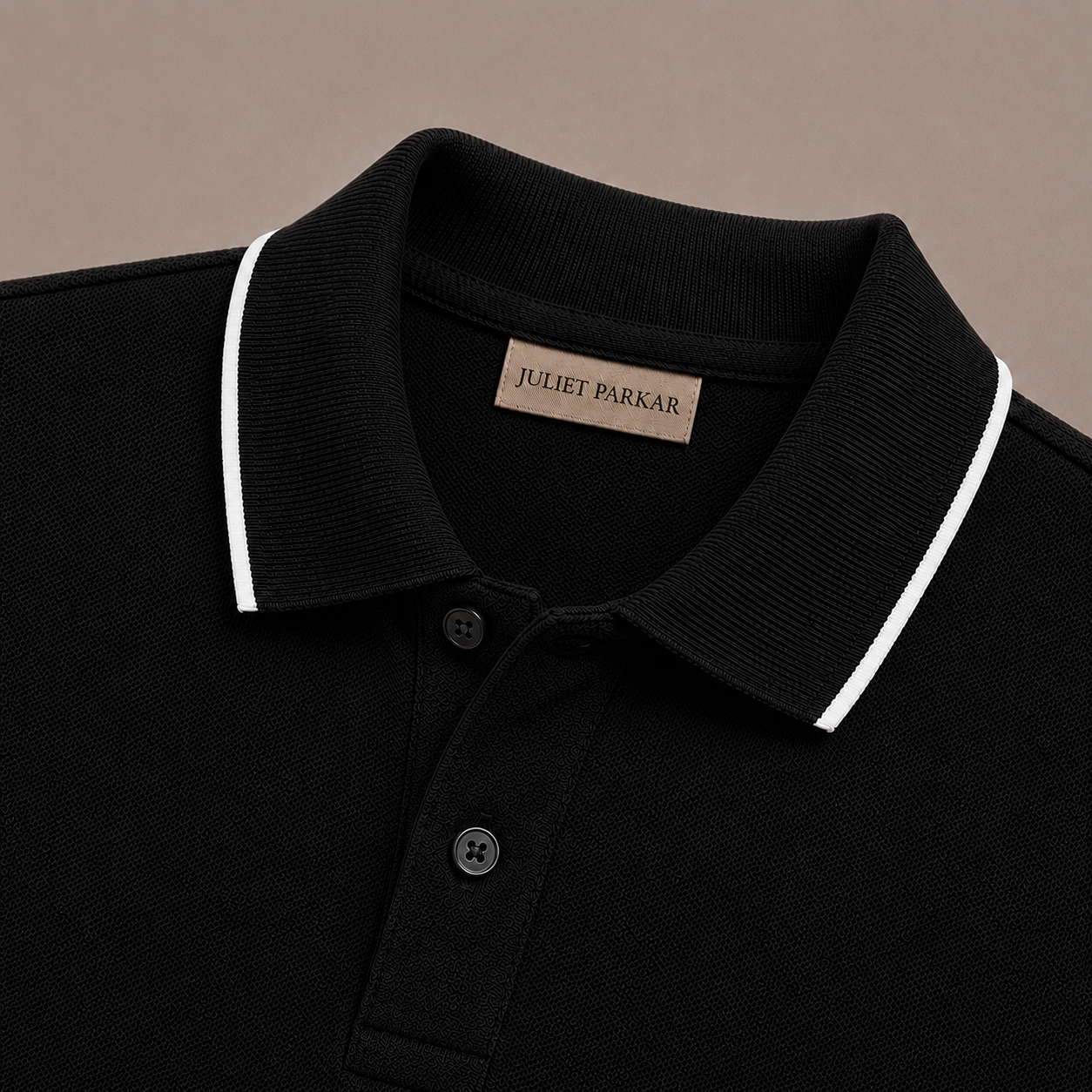 Black Cotton Classic Polo