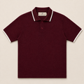 Men's Maroon Classic Polo made from 100% cotton piqué by Juliet Parkar