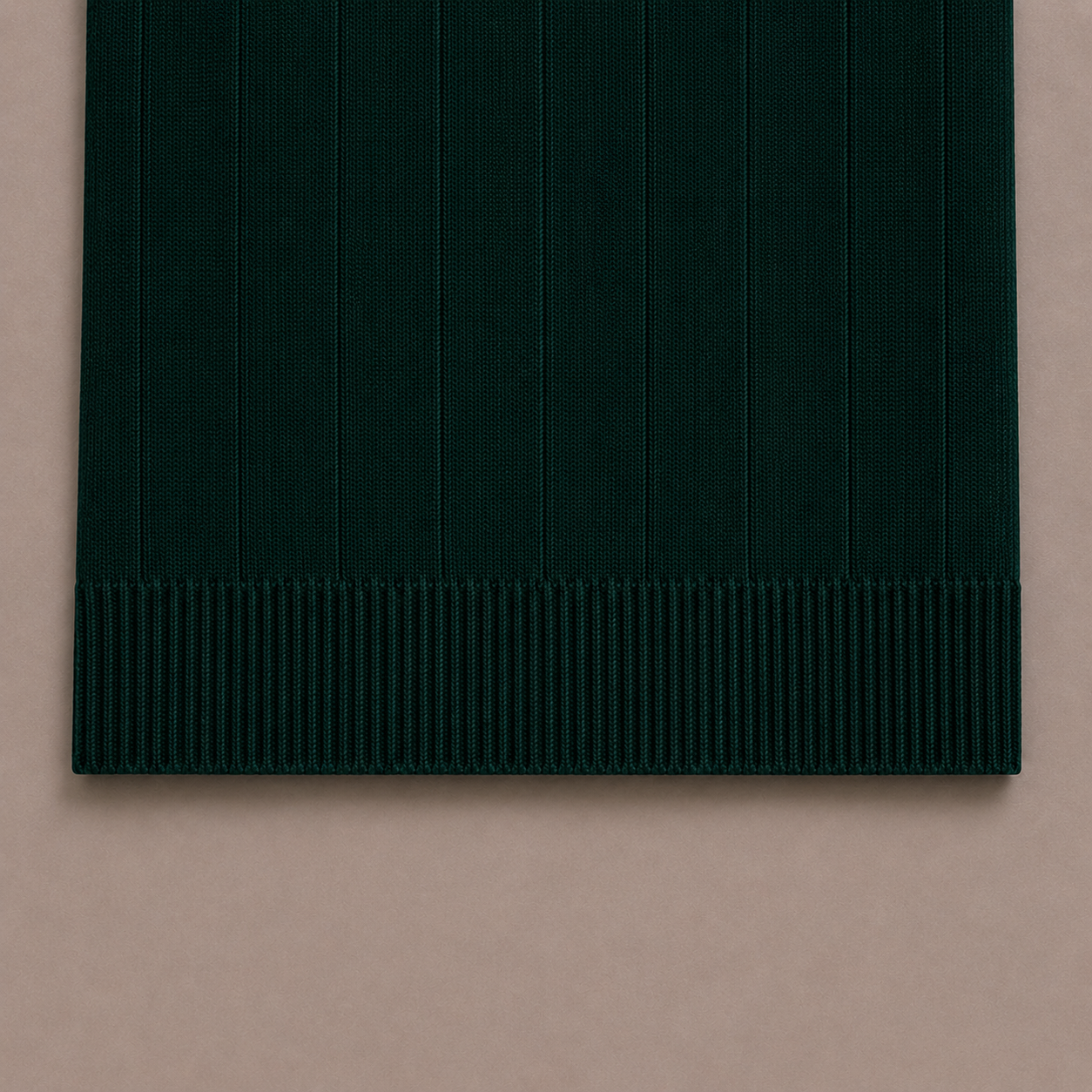Forest Green Cotton Rib Knit Polo