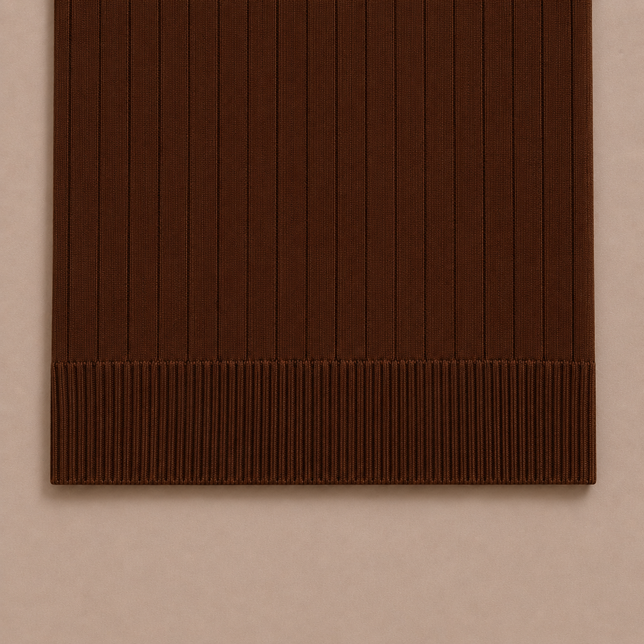 Brown Cotton Contrast Collar Polo